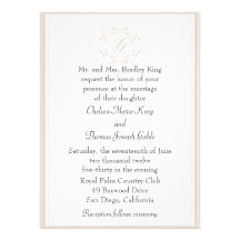 Faire-part de mariage simple de monogramme de Tan 