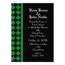 Faire-part de mariage (vert) de bois d'ébène de da
