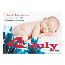 Faire-part de naissance 4 juillet de photo