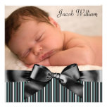 Faire-part de naissance bleu de photo de bébé de f
