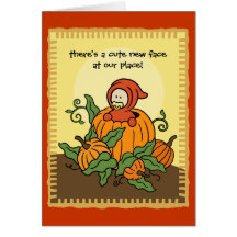 Faire-part de naissance d'automne (garçon ou fille cartes de vœux