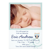 Faire-part de naissance de bébé
