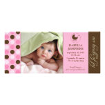 Faire-part de naissance de bébé de point de polka 
