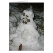 Faire-part de naissance de bonhomme de neige carte de vœux