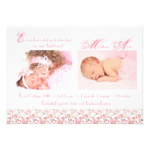 Faire-part de naissance de fille d'ange de sommeil