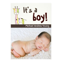 Faire-part de naissance de garçon - photo
