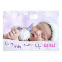 Faire-part de naissance de photo de bébé