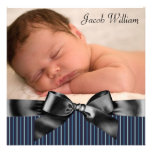 Faire-part de naissance de photo de bébé de noir b