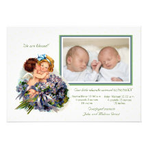Faire-part de naissance de photo de cupidons