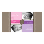 FAIRE-PART DE NAISSANCE DE PHOTO DE JUMEAUX : : 4L CARTES DE VŒUX AVEC PHOTO