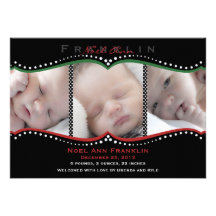 Faire-part de naissance de photo de Noël