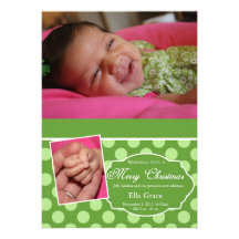 Faire-part de naissance de photo de Noël/carte de 