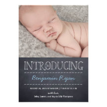 Faire-part de naissance de regard de tableau - ble