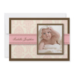 Faire-part de naissance doux de chocolat de damass