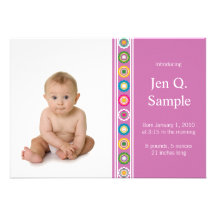 Faire-part de naissance horizontal de fleurs en fr