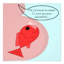 Faire-part de naissance poisson d'avril fille