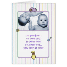 Faire-part de naissance pour des jumeaux cartes