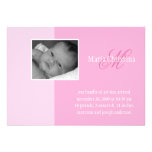Faire-part de naissance simple de bloc (rose)