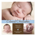 Faire-part de naissance simplement précieux - bleu