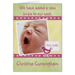 Faire-part de naissance trop mignon carte de vœux