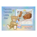 Faire-part de photo d'ours de nounours d'étoile de