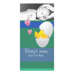 Faire-part de poussin de bébé cartes de vœux avec photo