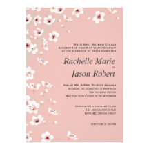 Faire-part d'invitation de fleurs de cerisier
