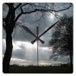 Faisceaux de lumière d'horloge opacifiée de nature