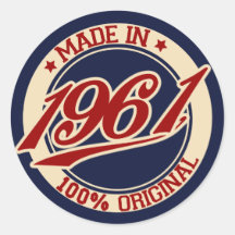 Fait en 1961 adhésif