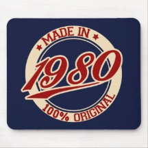 Fait en 1980 tapis de souris