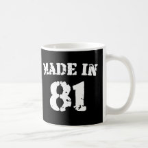 Fait en 1981 mugs à café