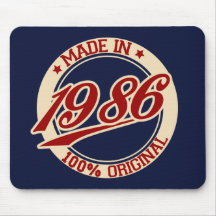 Fait en 1986 tapis de souris