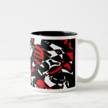 "Fait face" à l'art abstrait Tasse