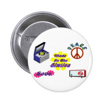 Fait pendant les années 60 badges publicitaires