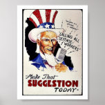 Faites cette suggestion aujourd'hui affiche