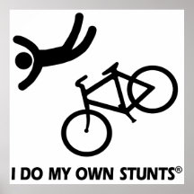 Faites du vélo mes propres cascades affiches