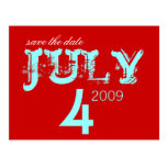 Faites gagner la date - juillet - customisée cartes postales