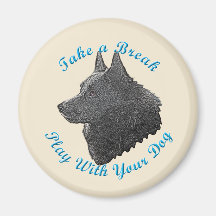 Faites une pause (le Schipperke) Magnets Pour Réfrigérateur