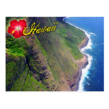 Falaises de mer dans Molokai, Hawaï Carte Postale