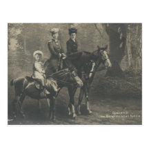 Famille Crownprince sur les chevaux #038SS Cartes Postales