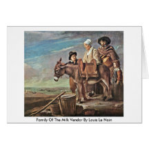 Famille du vendeur de lait par Louis Le Nain Cartes De Vœux
