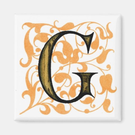 Fancy Vintage Brief ` G' - Magneet