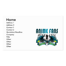 Fans d'Anime folles Modèles De Cartes De Visite
