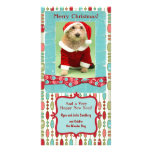 Fantaisie perlé de Noël mignon Cartes Avec Photo