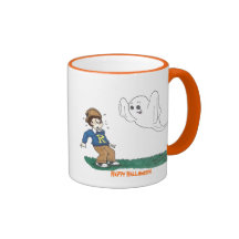 Fantôme effrayant un garçon - tasse de Halloween
