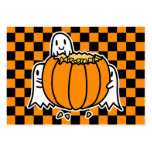 Fantômes et carte de Halloween de citrouille Cartes De Visite Professionnelles
