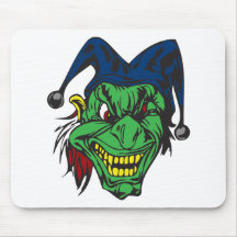 Farceur effrayant vert tapis de souris