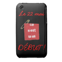 Fard à joues Grève Étudiante Québec de Carré Coques Case-Mate iPhone 3