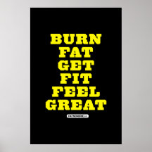 FAT de BRÛLURE - OBTENEZ l'AJUSTEMENT - SENSATION  Posters