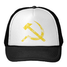 Faucille jaune de marteau casquettes de camionneur